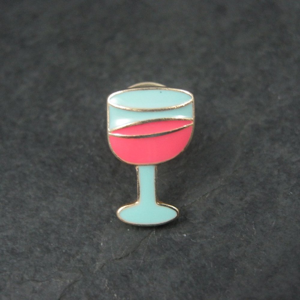 Enamel Wine Glass Pin